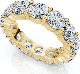 Pompeii3 5Ct Diamond Prong Eternity Ring 14k Gold Lab Grown Womens Anniversary Band