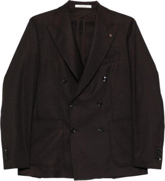 Tagliatore Blazer doppiopetto con revers a lancia - Heren - Blazers - Bruin - L - Jassen