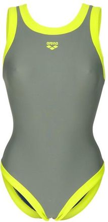 Arena Bold Lines Swimsuit Badeanzug f&uuml;r Damen | oliv