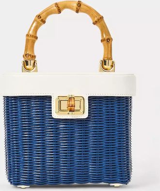 Lilly Pulitzer Sienna Top Handle Wicker Bag