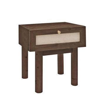 Deco Wood Mesita de madera maciza nogal 40x45cm