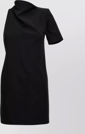 Sportmax celeste one-shoulder open back mini dress