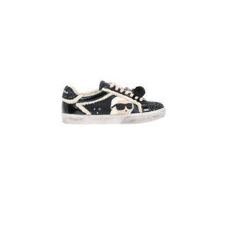 Karl Lagerfeld Skool Sneaker - Dames - Schoenen - Zwart - Maat: 40 EU Leer