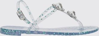 Casadei Sandalo Jelly in pvc glitter con strass e perle sintetiche