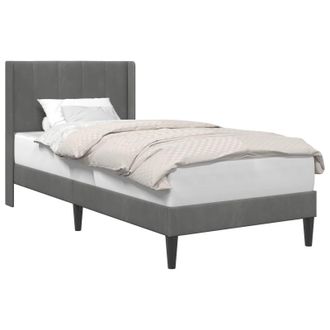 vidaXL Struttura Del Letto Grigio Scuro 90 X 190 Cm Velluto Vidaxl