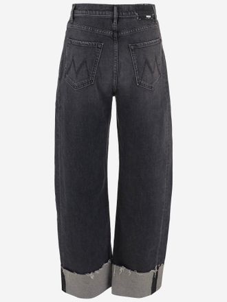 Mother Cropped Stretch Denim Jeans - Black