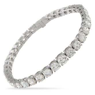 Luxury Bazaar Platinum 13.82ct Diamond Tennis Bracelet MF04-041526