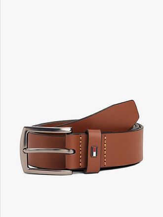 Tommy Hilfiger Denton Enamel Flag Leather Belt
