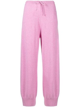 Stella McCartney drawstring knitted trousers - women - Cashmere/Recycled Cashmere - 38 - Pink