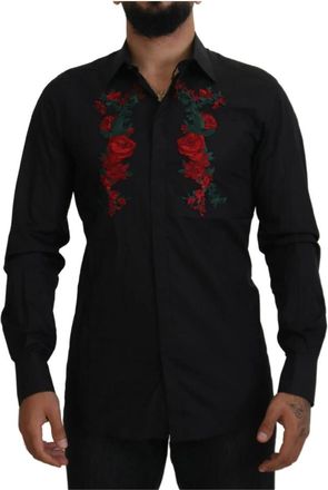 Dolce & Gabbana Shirts - Heren - Casual Overhemden - Zwart - S - Overhemden
