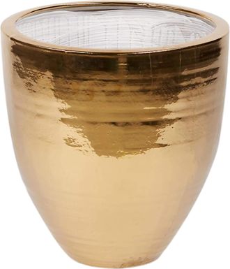 Schubiger M&ouml;bel Gef&auml;ss Keramik Gold H: 45 cm