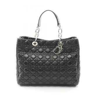 Dior Black Leather Tote Bag (Pre-Owned)