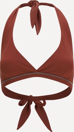 Brunello Cucinelli Top Bikini a triangolo con decorazione con monili Woman 44