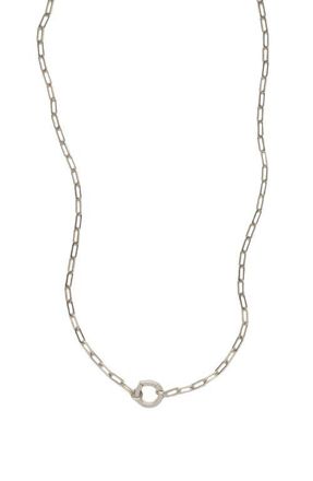 Made by Mary Jude Charm Necklace with Link Lock in Silver at Nordstrom