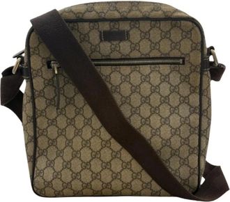 Gucci Pre-owned Cross Body Bags, female, Beige, Size: ONE SIZE Pre-owned GG Supreme Canvas Shoulder Bag