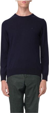 Brooksfield Blauwe Sweaters voor Mannen - Heren - Ronde hals truien - Blauw - 3XL - Truien & Vesten
