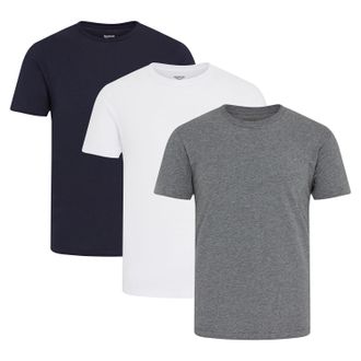 Reebok Santo Lightweight Mens T-Shirts - Pack of 3. Cotton Blend Mens Tops, T Shirt Multipack