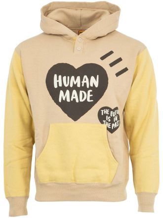 Human Made Hoodie met colourblocking - Beige