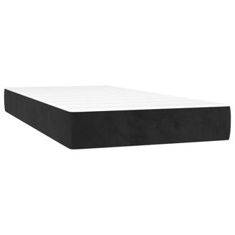 vidaXL Colch&oacute;n De Muelles Ensacados Terciopelo Negro 90x200x20 Cm Vidaxl