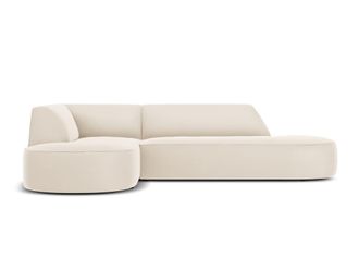 CXL by Christian Lacroix Sof&aacute; esquinero izquierdo 4 plazas de terciopelo beige