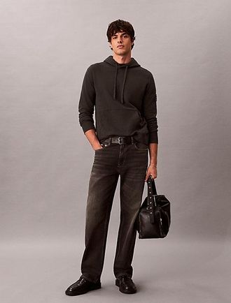 Calvin Klein Sudadera Con Capucha De Felpa De Algod&oacute;n Con Insignia