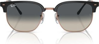 Ray-Ban New Clubmaster 51mm Gradient Irregular Sunglasses in Grey Flash at Nordstrom