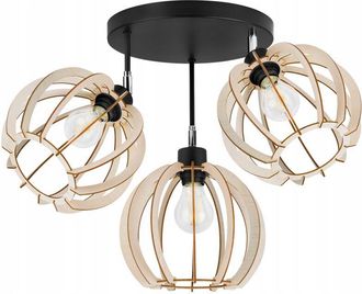 OEM L&aacute;mpara De Techo Colgante Led Moderna De Madera