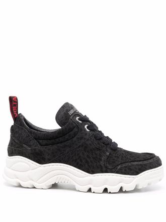 Zadig&Voltaire blaze leopard-print sneakers - women - Rubber/Calf Leather/Calf Leather - 36 - Blue