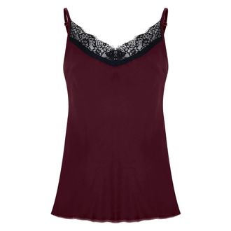 Kocca Sleeveless Tops, female, Red, L, Thin Strapped Lace Top