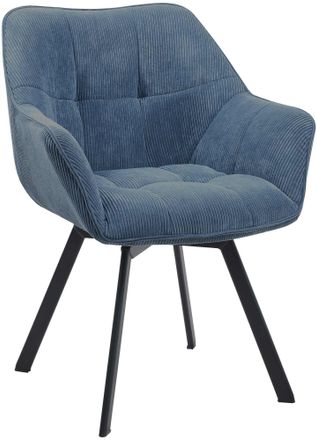 Clp Clp - Silla De Comedor Jordi Con Tapizado De Pana Azul