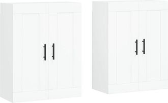 vidaXL Wall Mounted Cabinets 2 pcs White Engineered Wood vidaXL