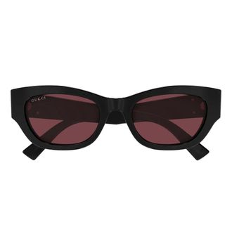 Gucci Sunglasses, unisex, Black, Size: 53 MM Square Cat-eye Sunglasses