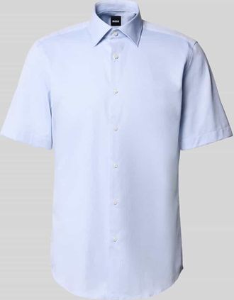 HUGO BOSS Regular Fit Businesshemd aus Baumwoll-Mix Modell H-JOE-K-SH-C1-262 in Bleu, Gr&ouml;&szlig;e 39