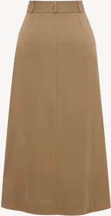 Saint Laurent Utility-Pocket A-Line Skirt - Beige