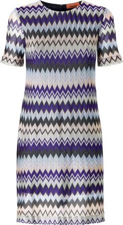 Missoni Abito con motivo a zig zag - Blu