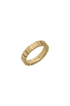 Diesel Stainless Steel Band Ring - Rings - Unisex - Gold