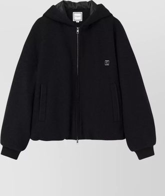Wooyoungmi zipped hoodie with logo