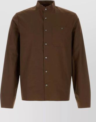 Prada long sleeve poplin shirt with chest pocket