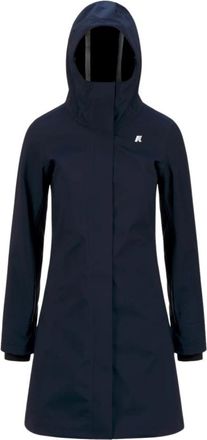 K-Way Stephy Bonded - Dames - Regenjassen - Blauw - M - Polyester - Jassen