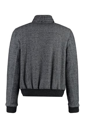 Isabel Marant Mens Peter Wool Bomber Jacket Gray Shell
