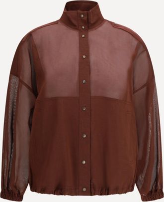 Brunello Cucinelli Camicia in organza di cotone Woman S