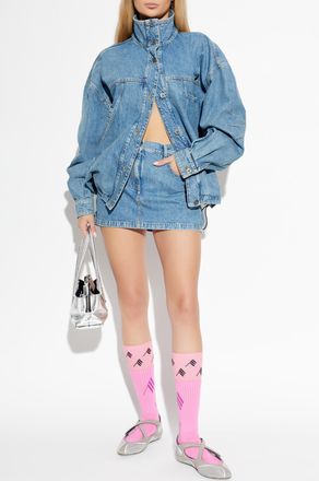 The Attico Denim Skirt, Womens, Blue