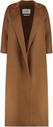 Max Mara Gitano Long Coat - Dames - Mantel - Bruin - M - Wol - Jassen