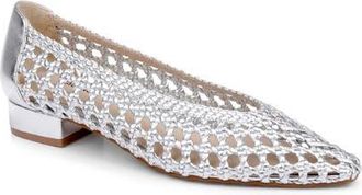 L'agence Alsace Pump in Silver Leather at Nordstrom, Size 8.5