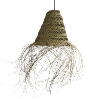 Wonderlamp L&aacute;mpara colgante con pantalla de esparto 100% ecol&oacute;gico &oslash;30cm iv