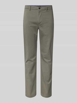 Tommy Hilfiger Straight Leg Chino mit Strukturmuster Modell DENTON in Silber, Gr&ouml;&szlig;e 33/34
