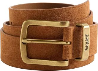Levi's Lederg&uuml;rtel LEVIS METAL TWO HORSE KEEPER BELT, Damen, Gr. 110, caramel cafe, Leder, unifarben, G&uuml;rtel Lederg&uuml;rtel, mit Metallschliesse