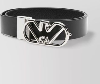 Emporio Armani adjustable reversible metal buckle belt
