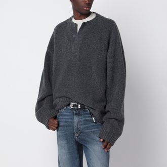 Represent Maglione grigio scuro in misto lana