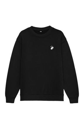 Dalix Heartly Ghost Womens Heavyweight Relaxed Sweatshirt in Black at Nordstrom, Size 3X-Large